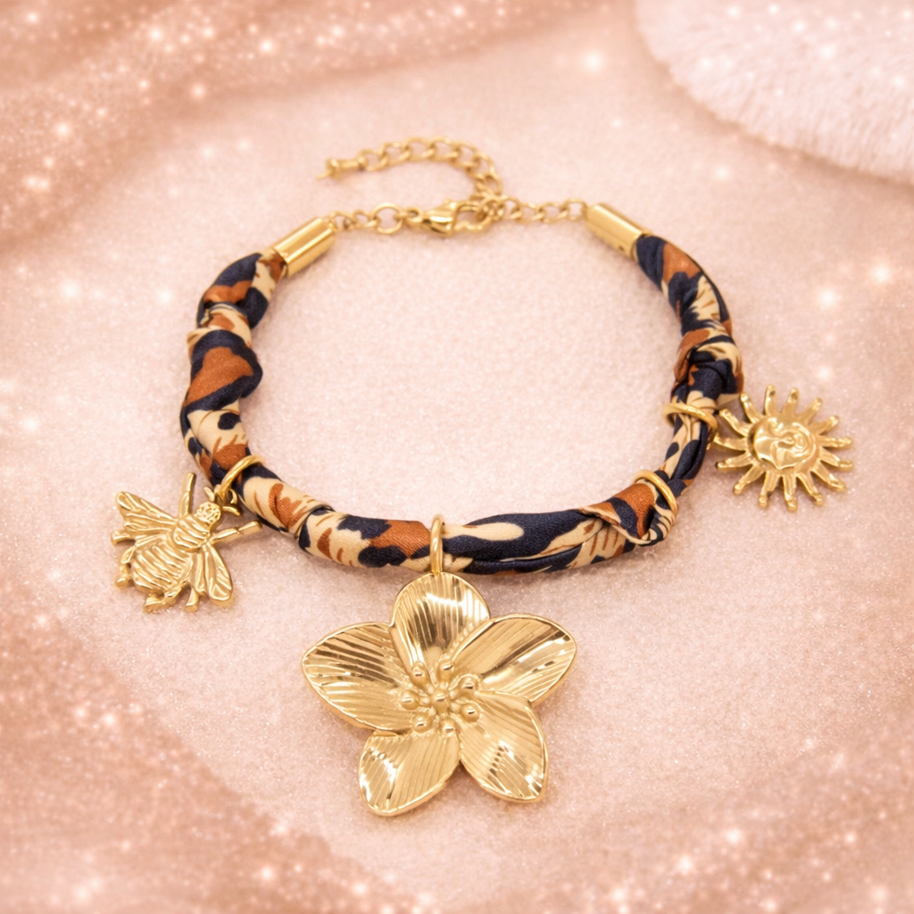 Bracelet foulard Fiora - Doré