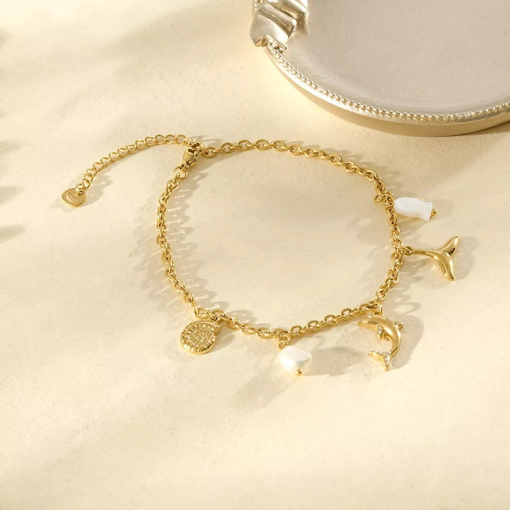 Bracelet de cheville Dolphéa - Doré