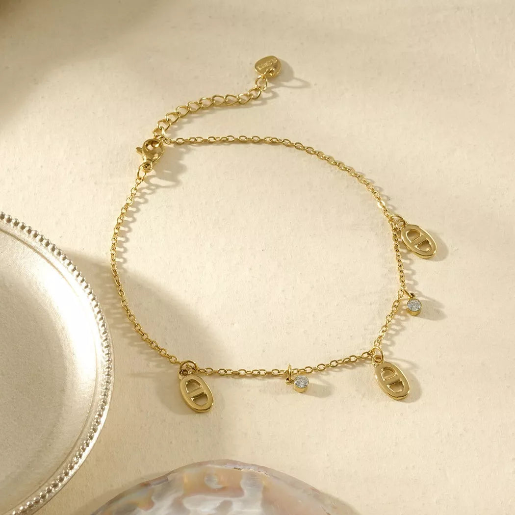 Bracelet de cheville Sélya - Doré