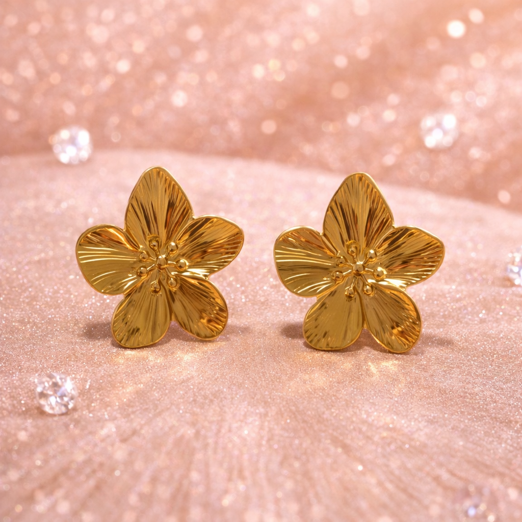 Boucle d’oreille clip sculptées Lysia - Doré