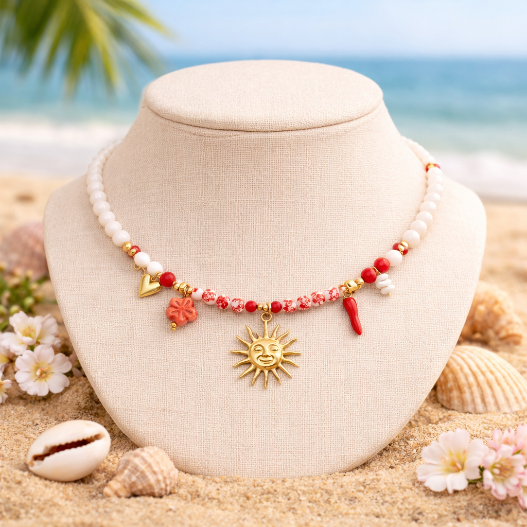 Collier perle Solélya - Doré