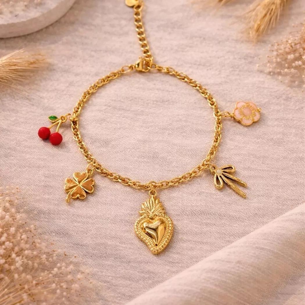 Bracelet breloque Soléria - Doré