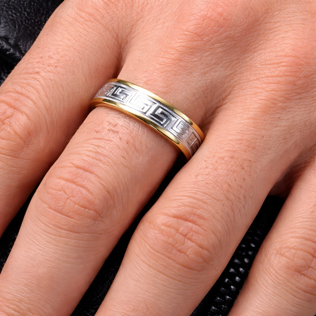 Bague homme bicolore Hélios