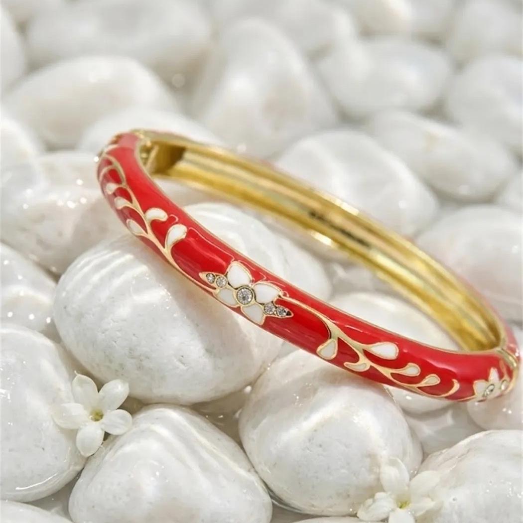 Bracelet jonc thaïlandais Niya - Doré