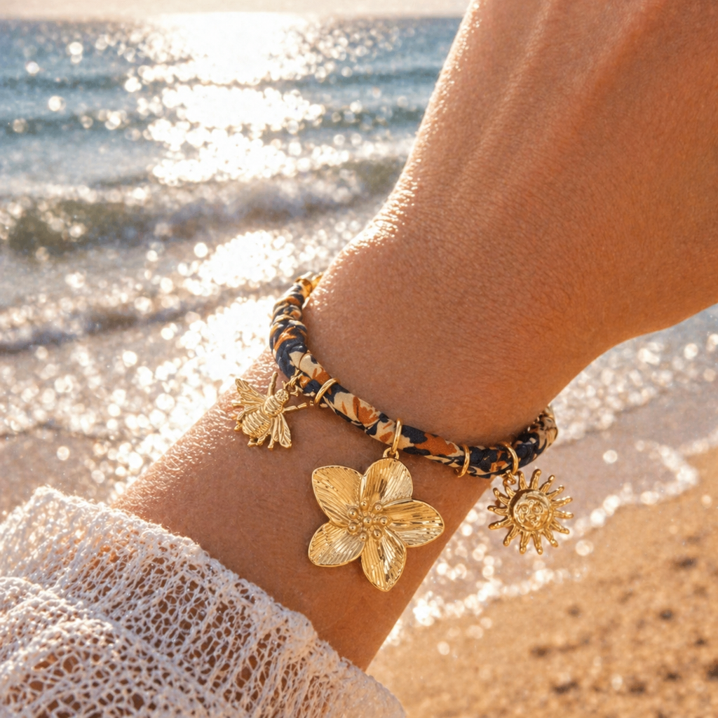 Bracelet foulard Fiora - Doré