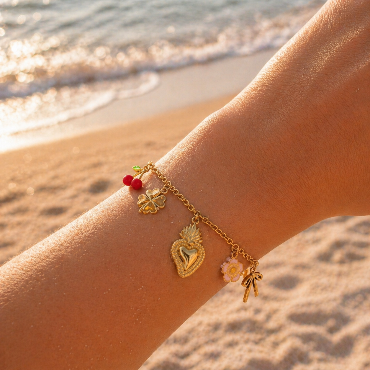 Bracelet breloque Soléria - Doré
