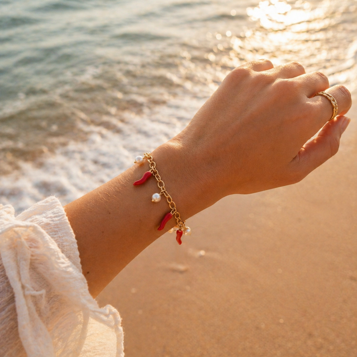 Braclet Rosaria - Doré