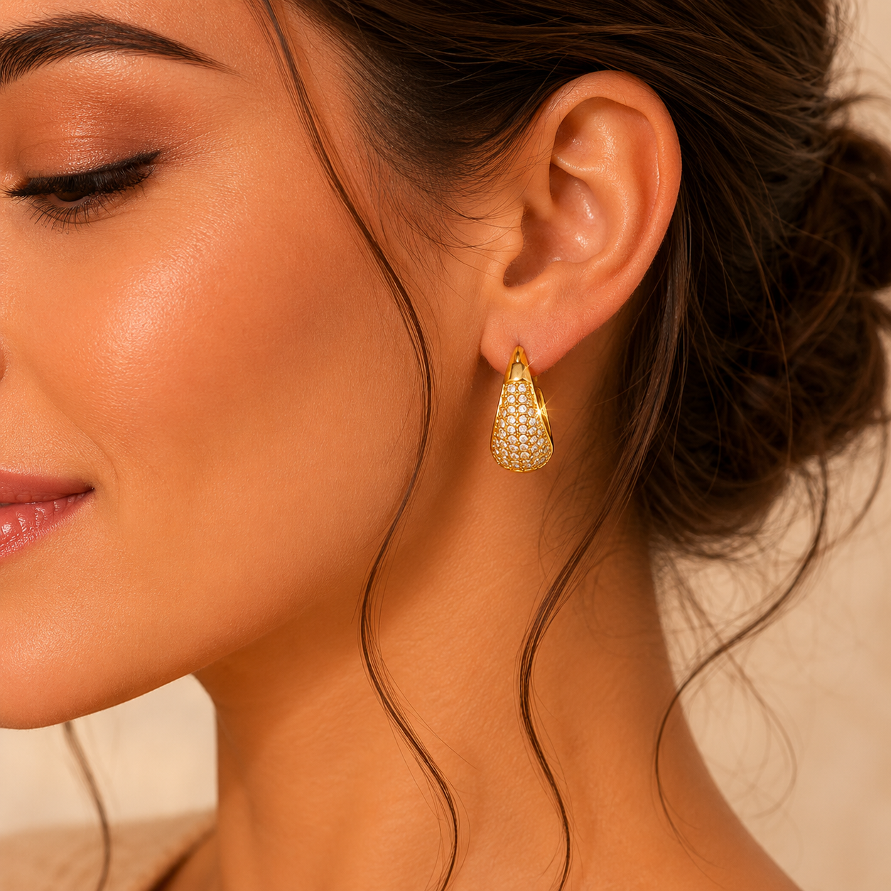 Boucle d’oreille créoles Sélis - Doré