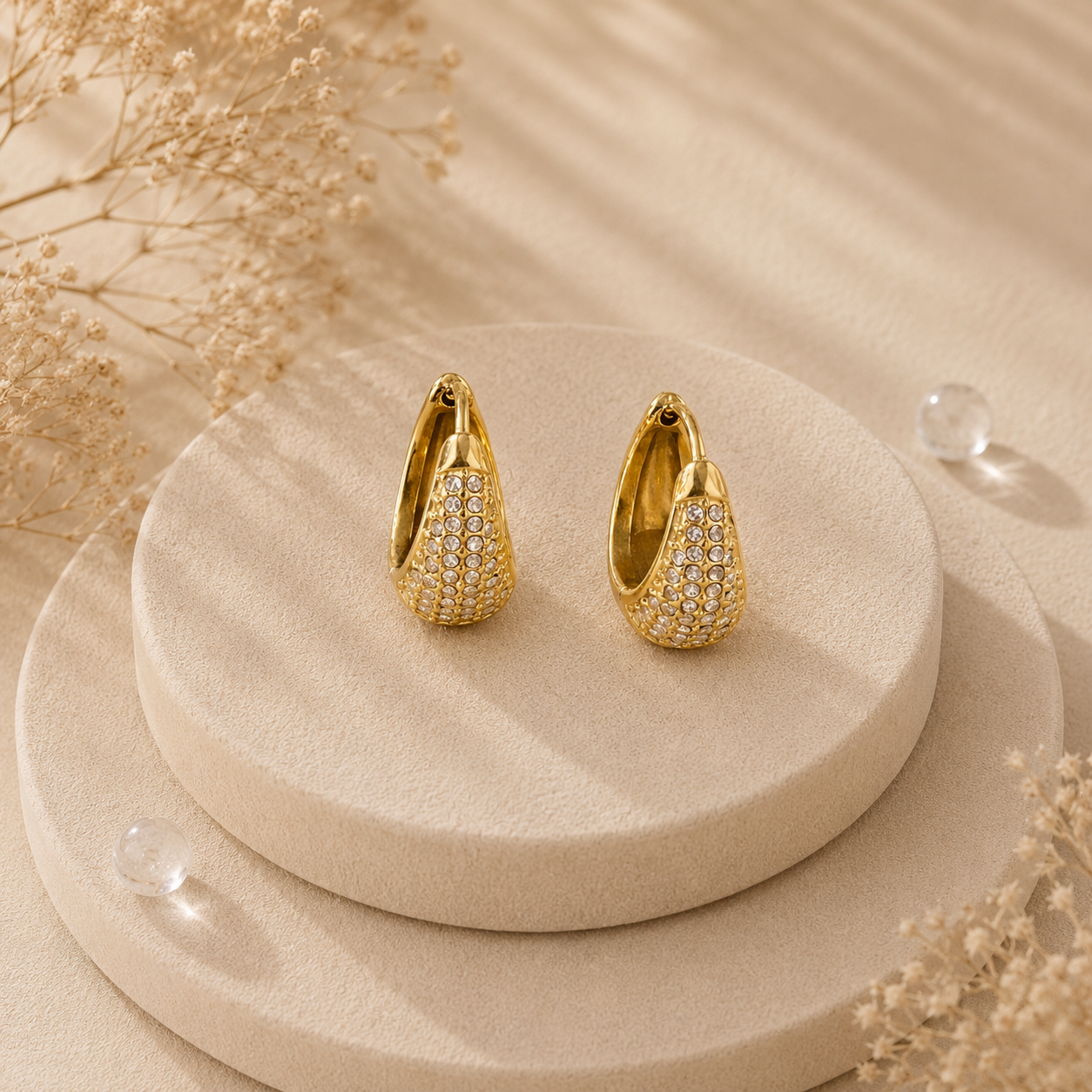 Boucle d’oreille créoles Sélis - Doré