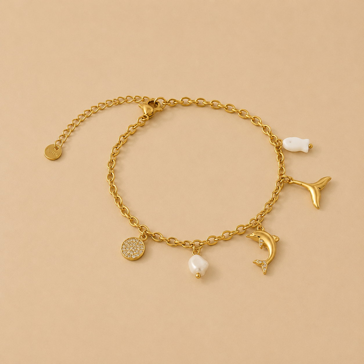 Bracelet de cheville Dolphéa - Doré