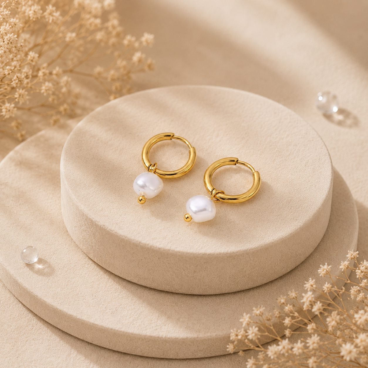 Boucle d’oreille mini créoles Nélia - Doré