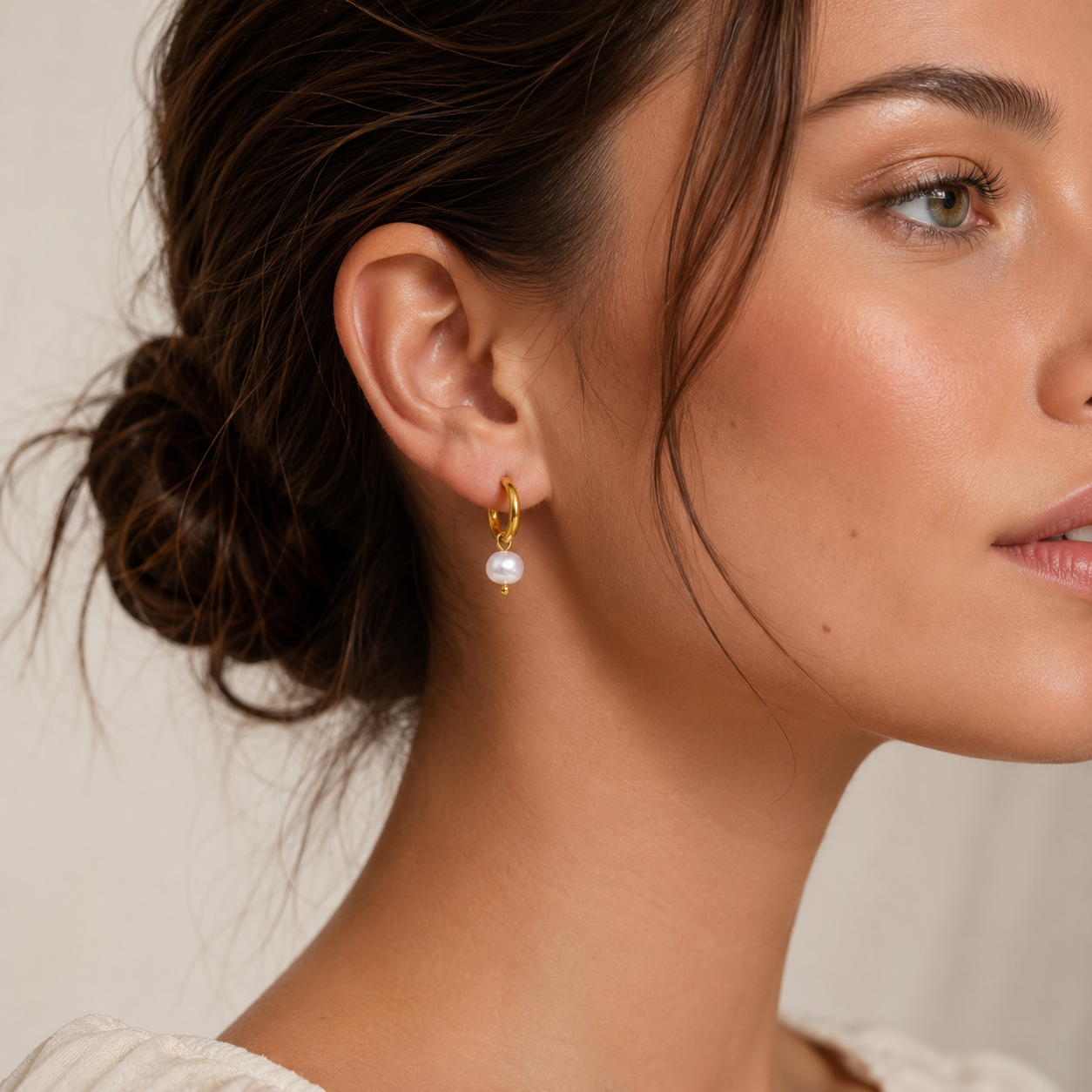 Boucle d’oreille mini créoles Nélia - Doré