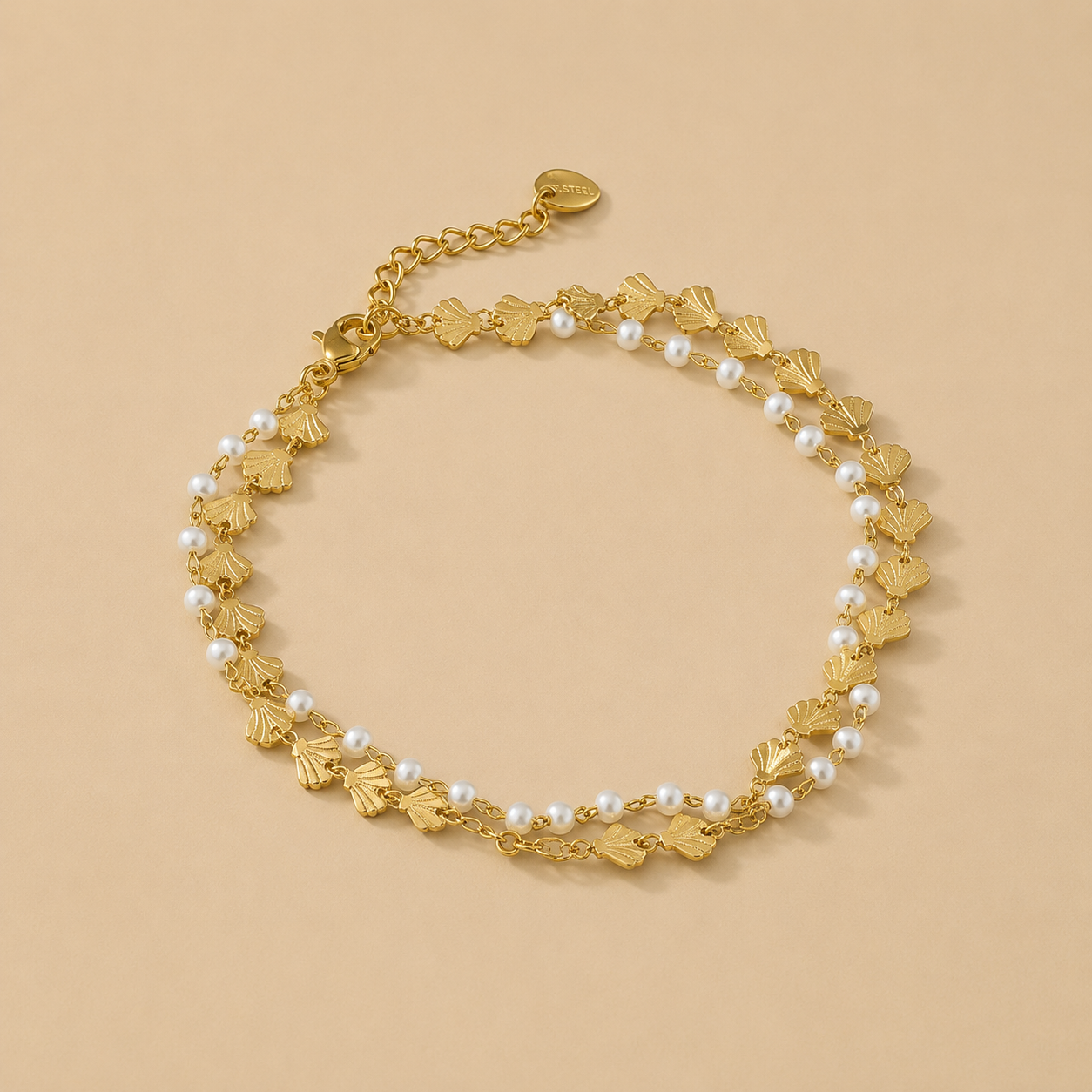 Bracelet de cheville Perléa - Doré